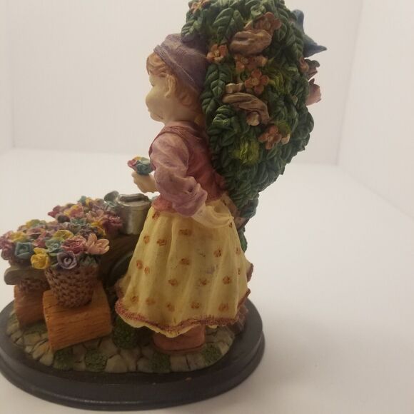 Vintage Marlo Collection Town Flower Girl Cart Birds - Picture 4 of 7